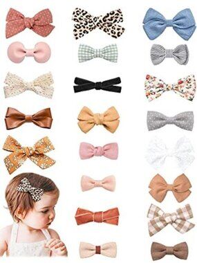 Baby Hair Bows Set Colorful Clips Girls Toddler Accessories Party Cute Pack